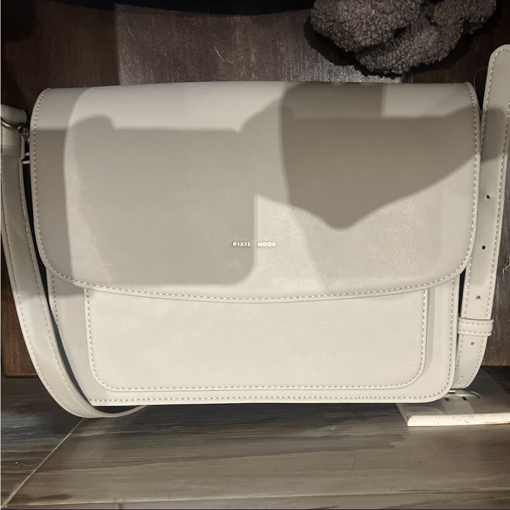 PIXIE MOOD Vegan Leather Large Crossbody Mint Blue/Grey Bag
